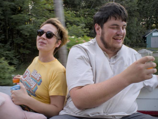 Kiersten and Kevin in the bed of the truck